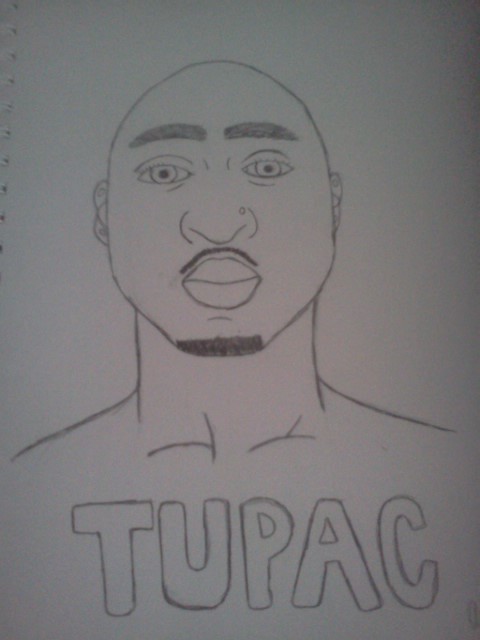 How To Do An Easy Drawing Of Tupac Cr3at Ons By Aja